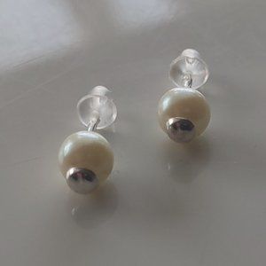 .925 Silver Vintage Stud Post Earrings 0.6 Grams